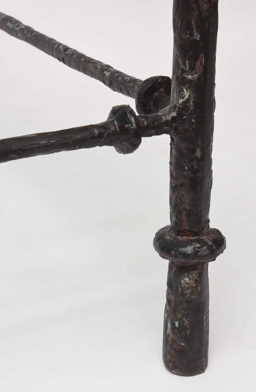 Giacometti Style Patinated Metal Coffee Table 1