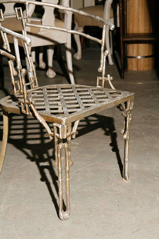 American Faux Bamboo Barrel Back Chair