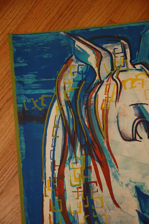 Mid-20th Century Francois Gilot Lithograph The Greek Horse For Sale
