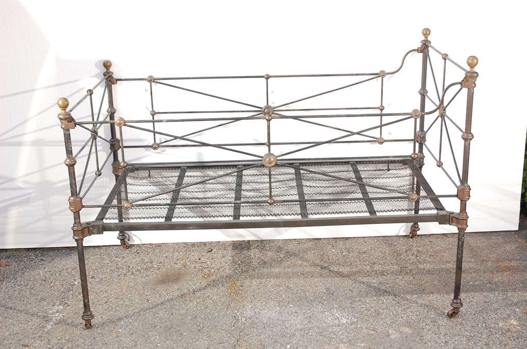 Cast Antique Iron Folding Baby Bed