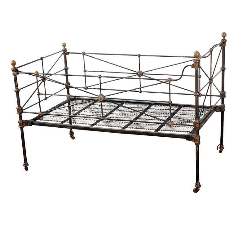 Antique Iron Folding Baby Bed at 1stDibs