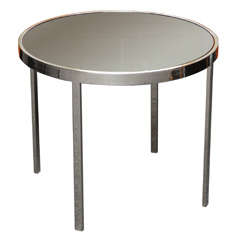 Brueton Stainless Steel Glass Top Table
