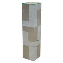 Cityscape style Patchwork  Pedestal,  Manner of Paul Evans