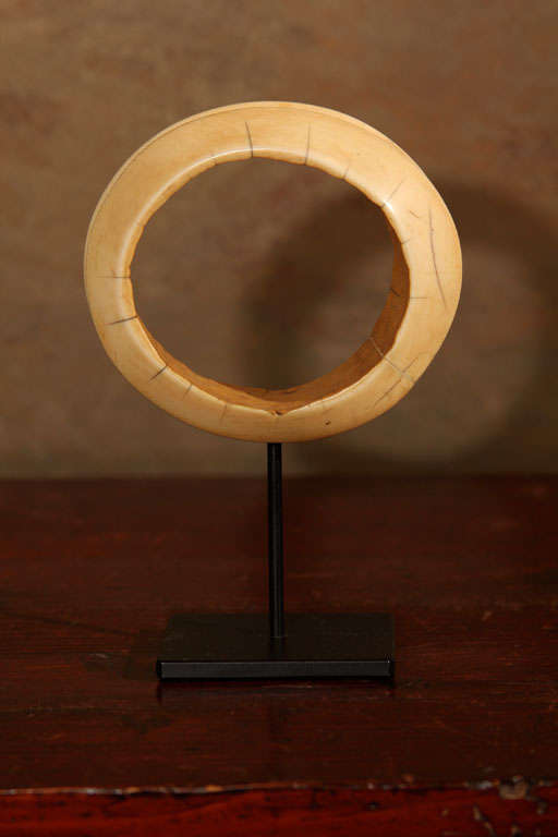 African Carved Ivory Bangle