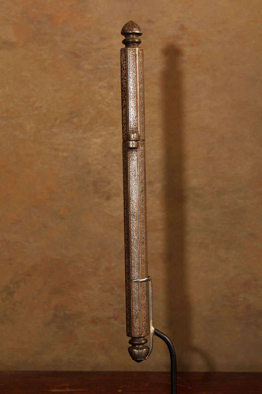 19th Century Tibetan Iron Brush Case For Sale