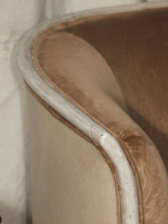 19th Century Rare 19th c. French Empire Style Settee or Sofa in Cut Velvet