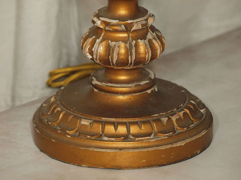 Italian Carved Giltwood Lamp 4