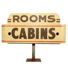 Rooms and Cabins Sign