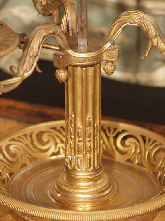 Gilt Bronze and Tole Bouillotte Lamp For Sale 3