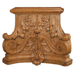 Carved Wood Column Capital