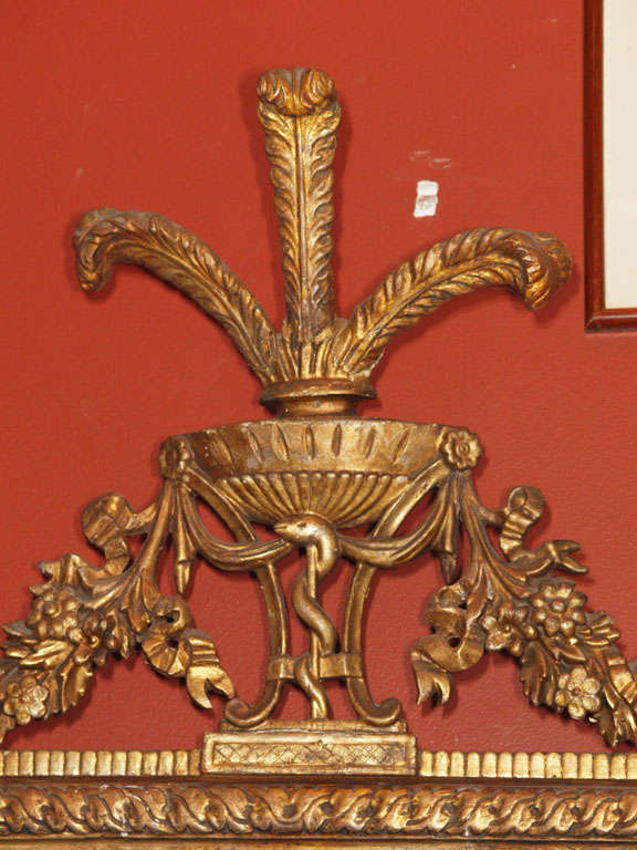 19th Century Mirror in Prince of Wales Feathers frame