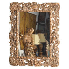 17th Century Italian Baroque Frame with Mirror
