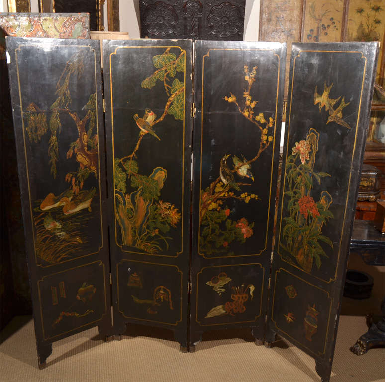 Chinese Four Panel Screen 4