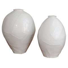 Used Trent Burkett Large White Porcelain Vessels