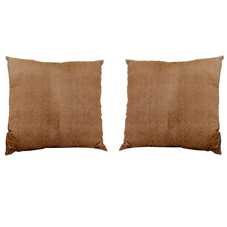 Herringbone Stenciled Cowhide Pillow