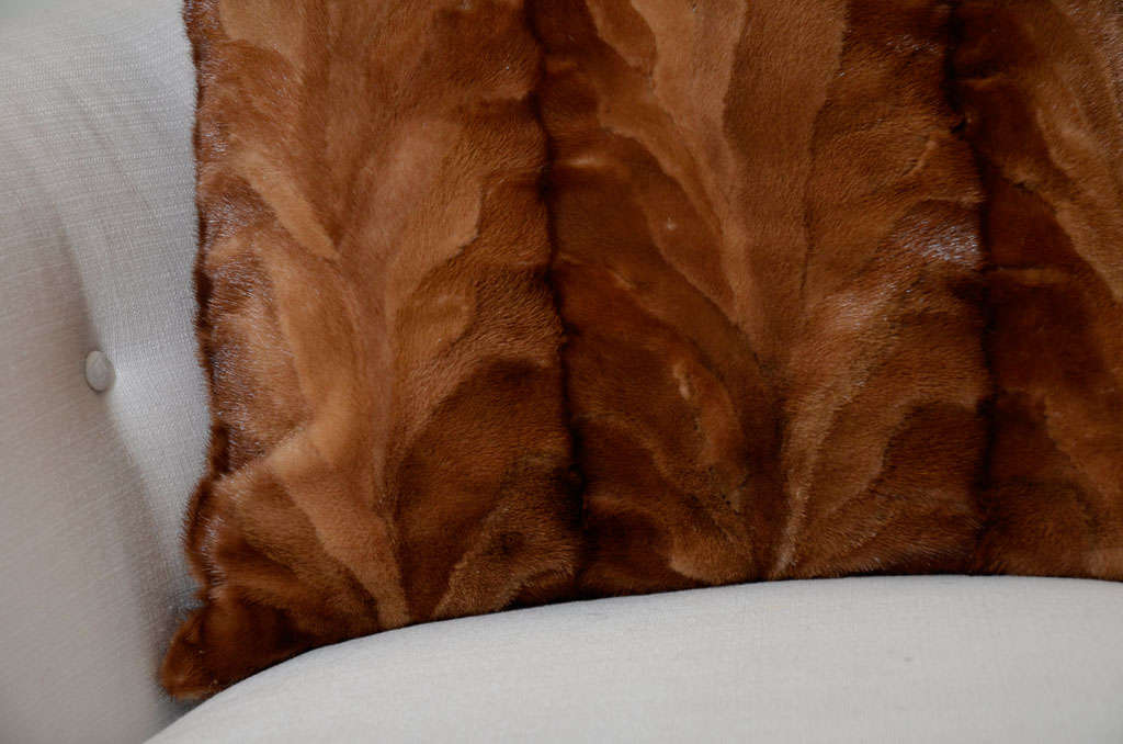 Contemporary Caramel Sheared Mink Pillow