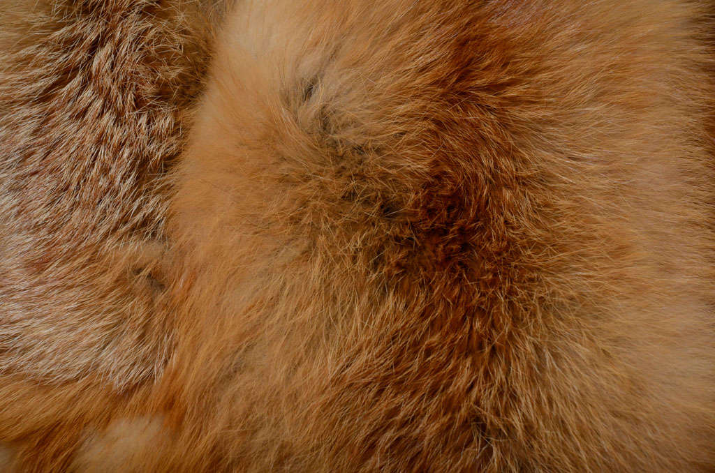 Custom Natural Red Fox Pillow In Excellent Condition In New York, NY