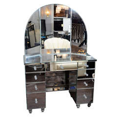 Retro Style Mirrored Vanity