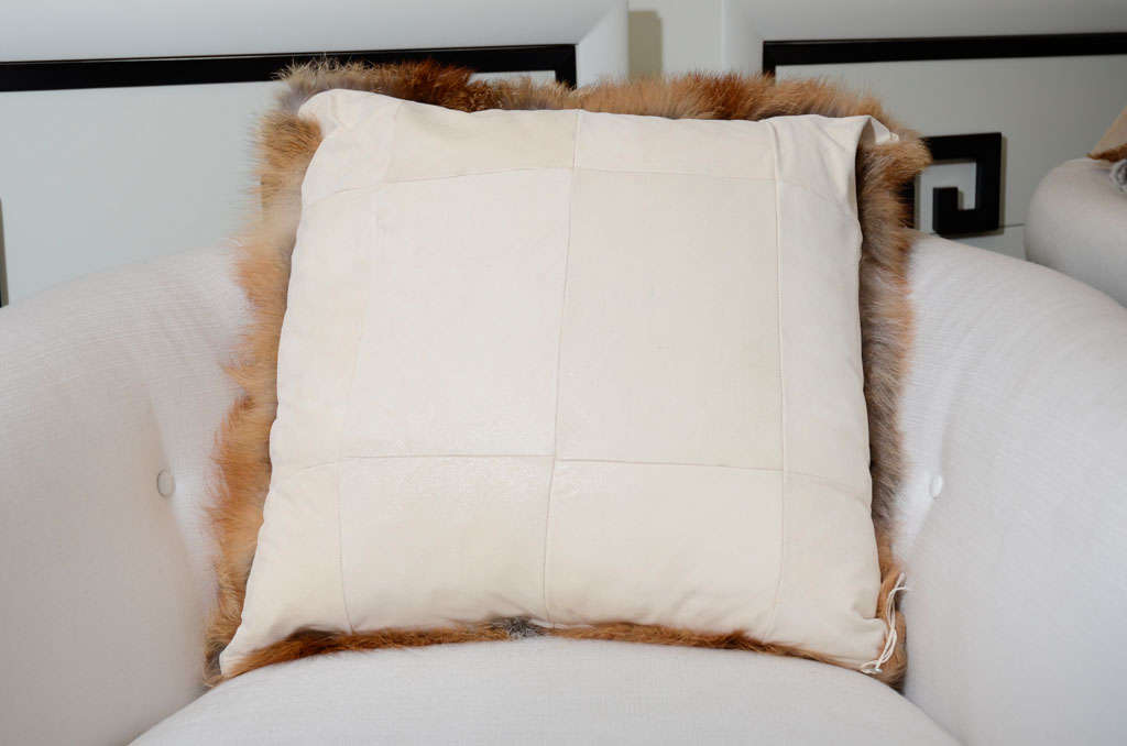 Red Fox Pillow In Excellent Condition In New York, NY