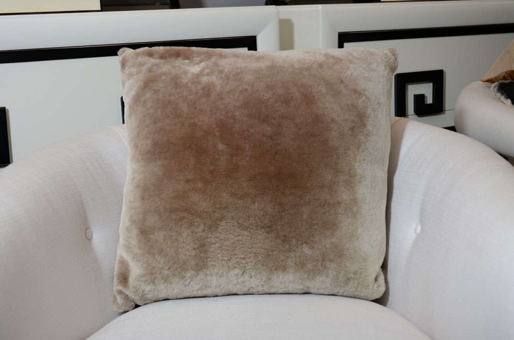Contemporary Custom shearling pillow