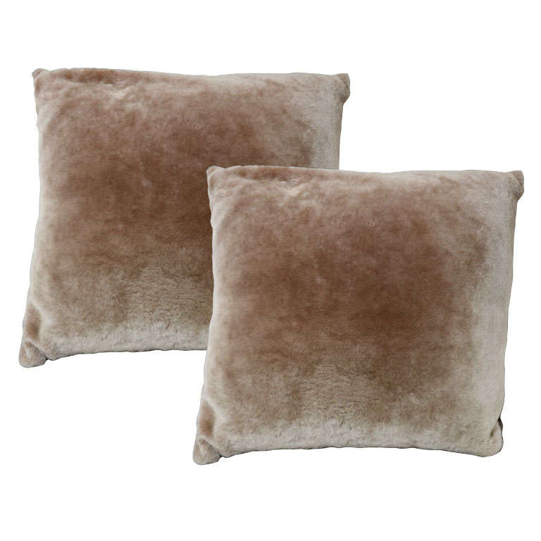 Custom shearling pillow