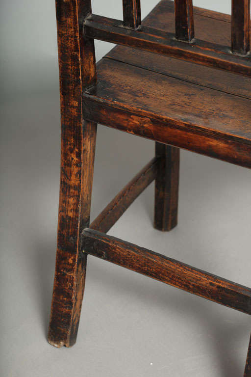 Pair of Early 19th Century English Country Oak Side Chairs 3