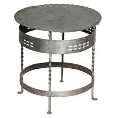 Hammered Steel Secessionist Occasional Table