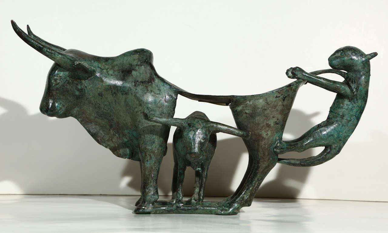 Cast Bronze Lost Wax Archaic Neolithic Sculpture at 1stDibs