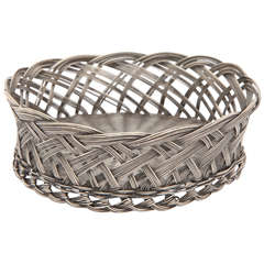 Sterling Silver Woven Bottle Coaster 8