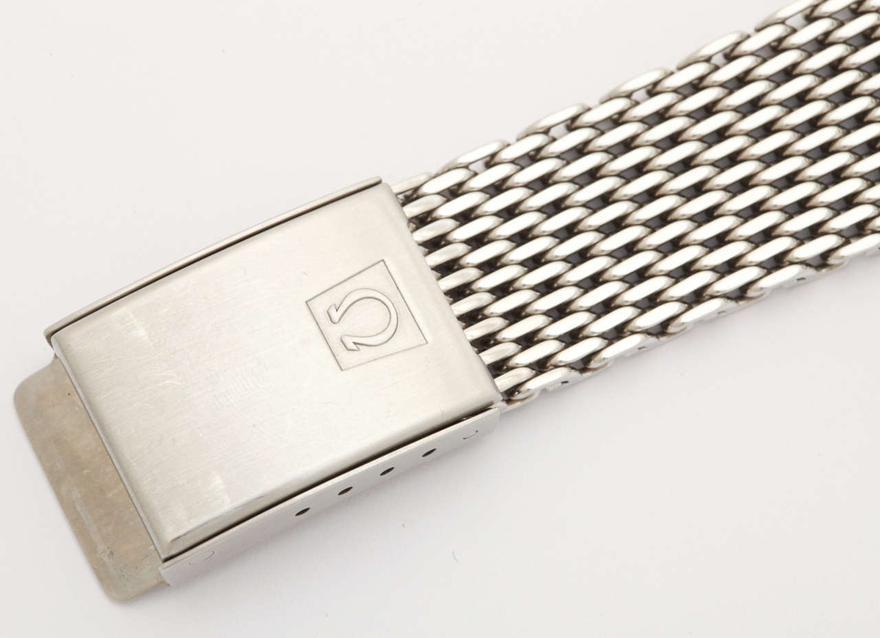 Omega Stainless Steel Seamaster Wristwatch on Shark Mesh Bracelet circa