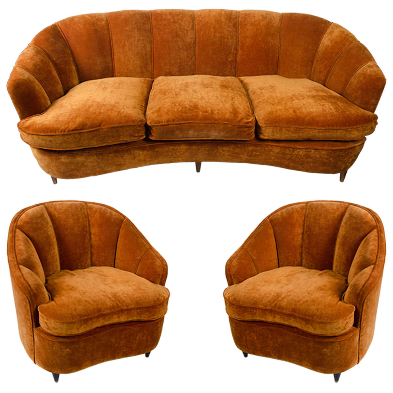 Sofa and Two Armchairs at 1stDibs