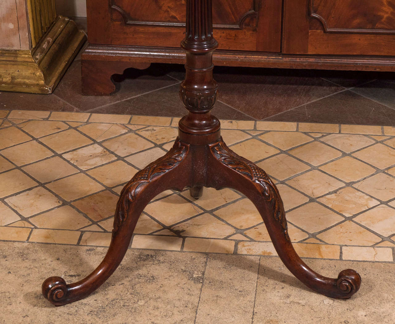 English Large George II Carved Pie Crust Table