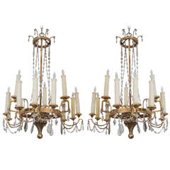 Pair of Continental Chandeliers