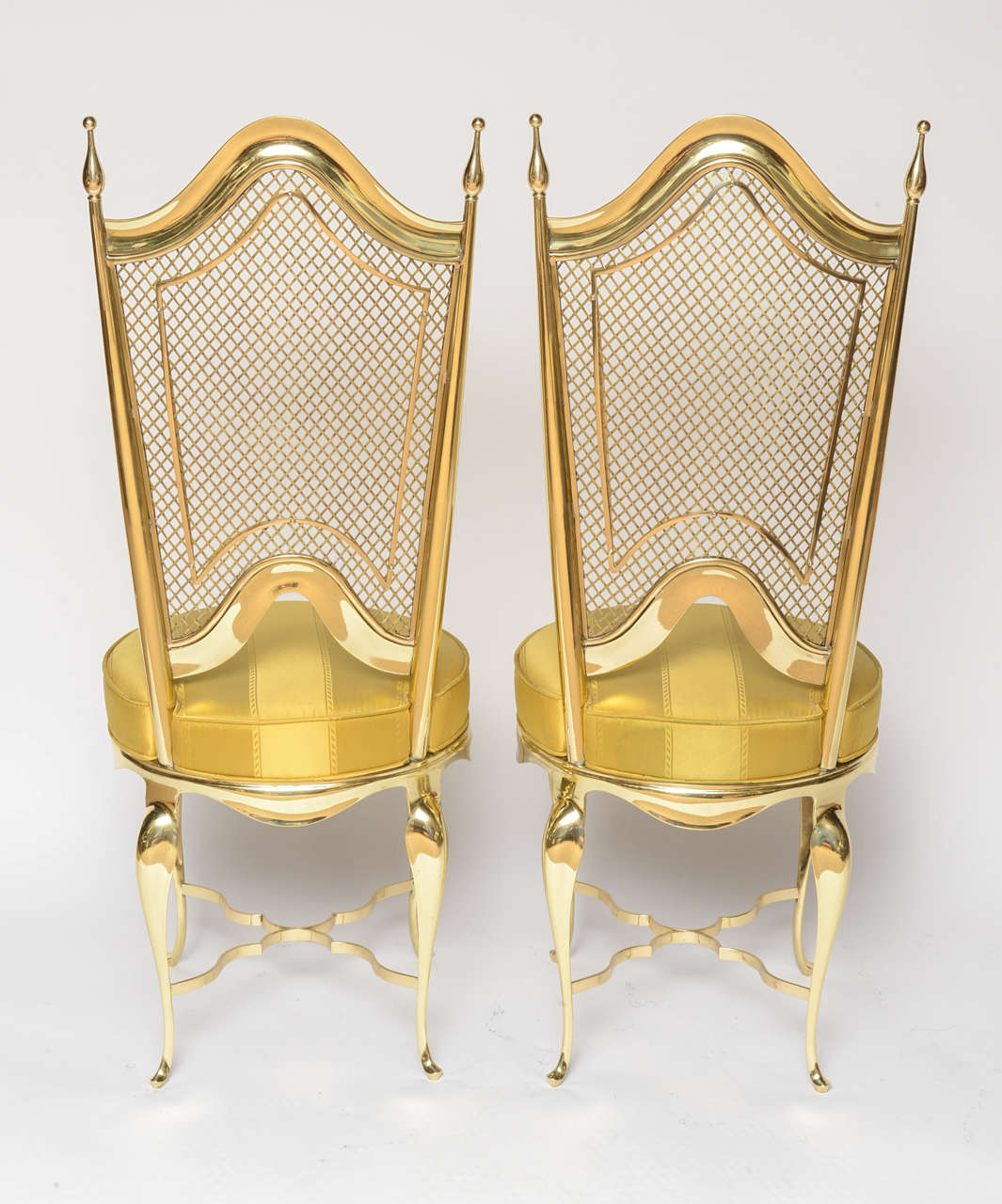 Silk Extremely Unique Brass Accent Chairs