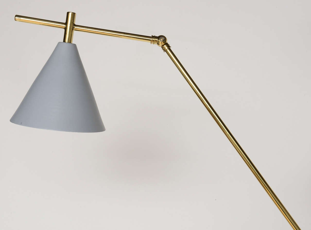 Phenomemal Articulating Three Cone Italian Floor Lamp 4
