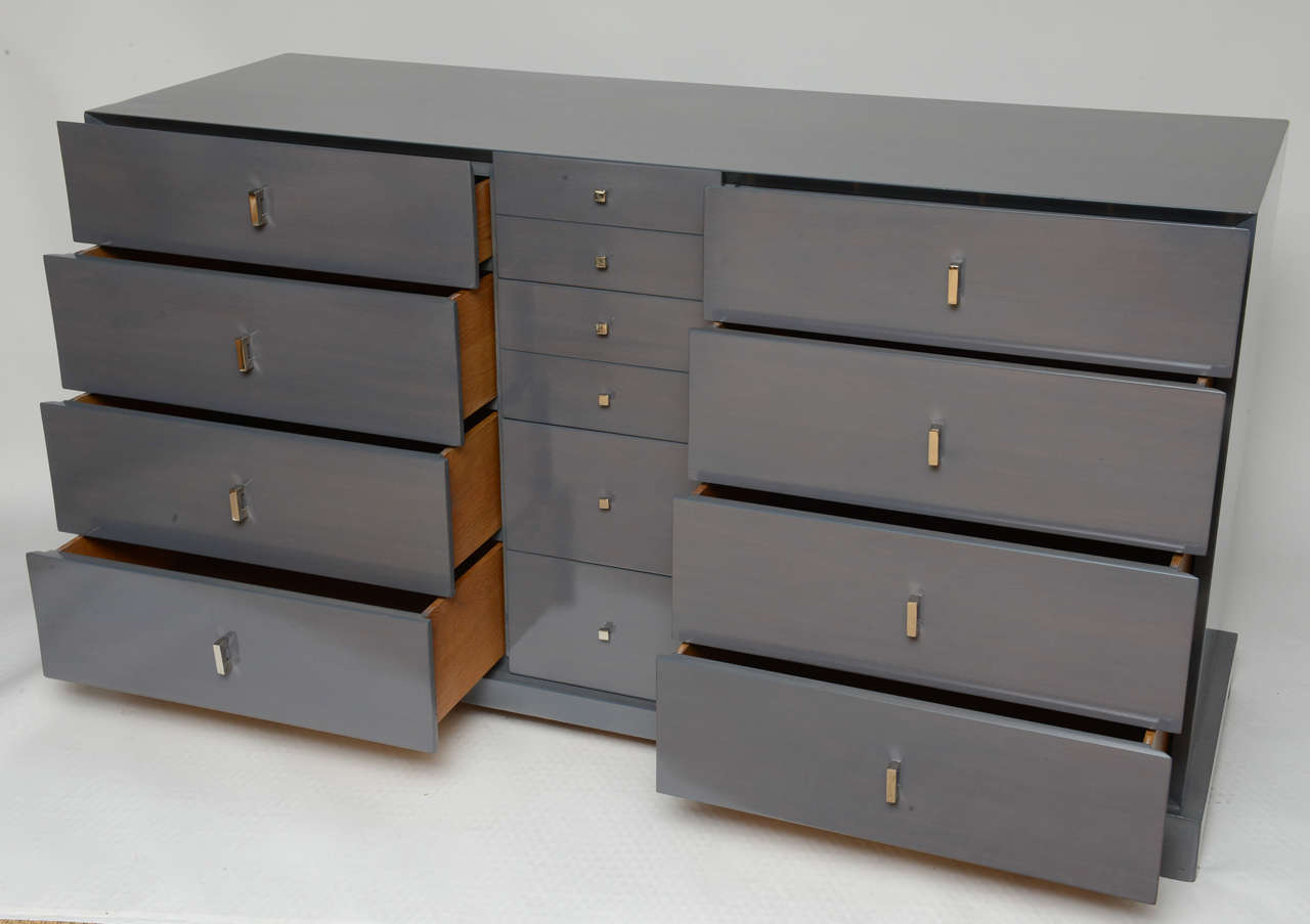 Mid-20th Century Midcentury American Grey Chest of Drawers