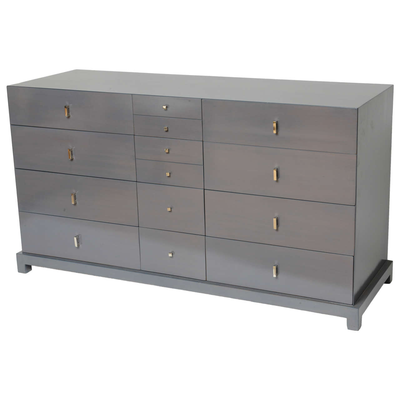 Midcentury American Grey Chest of Drawers