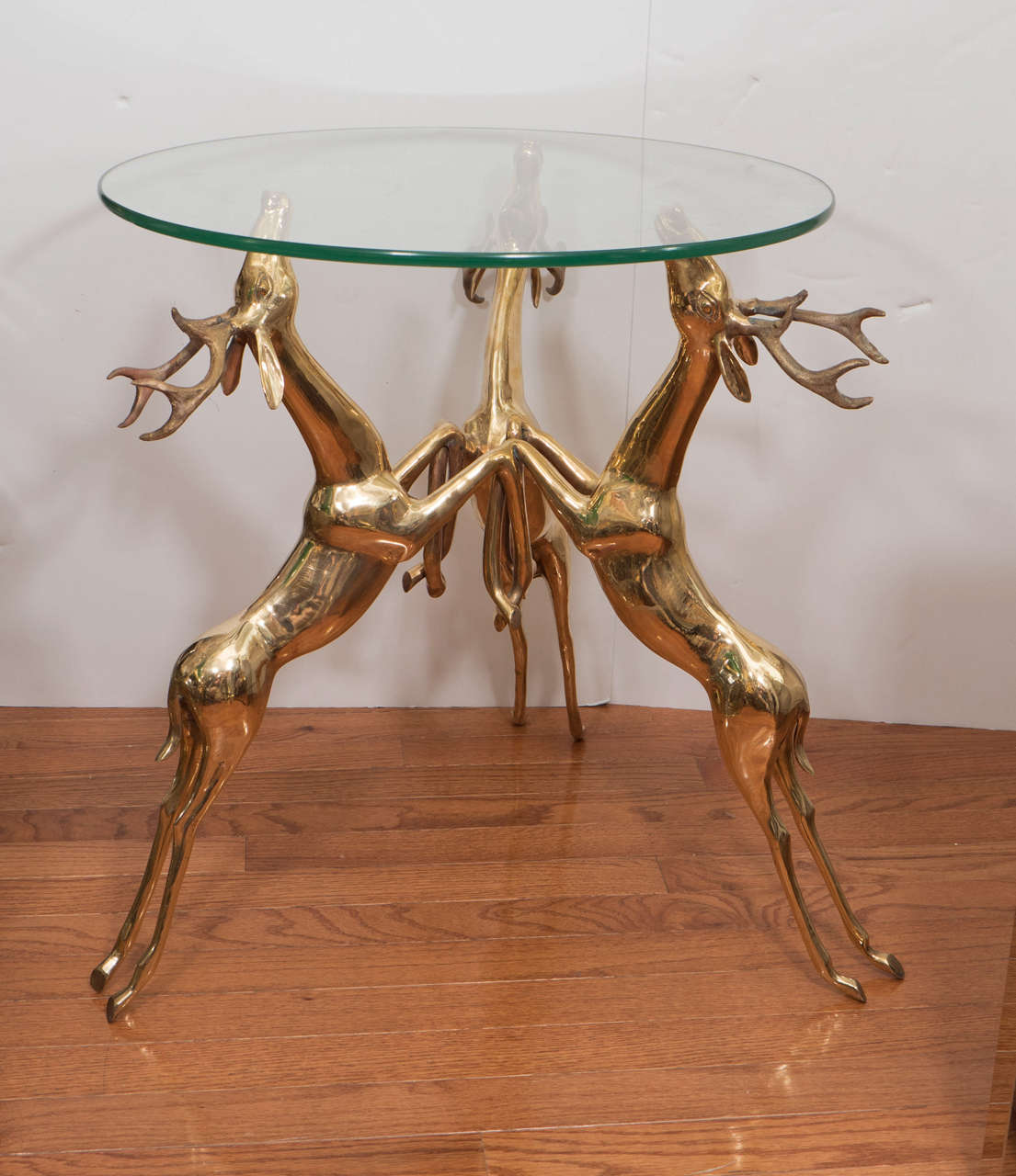 Pair of Brass Deer Tables at 1stdibs