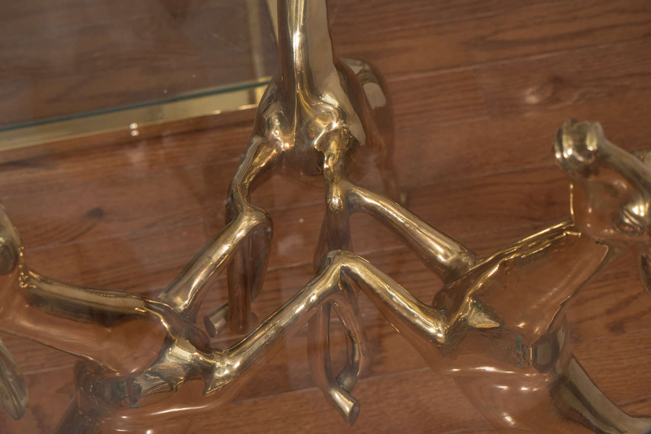 Pair of Brass Deer Tables at 1stDibs