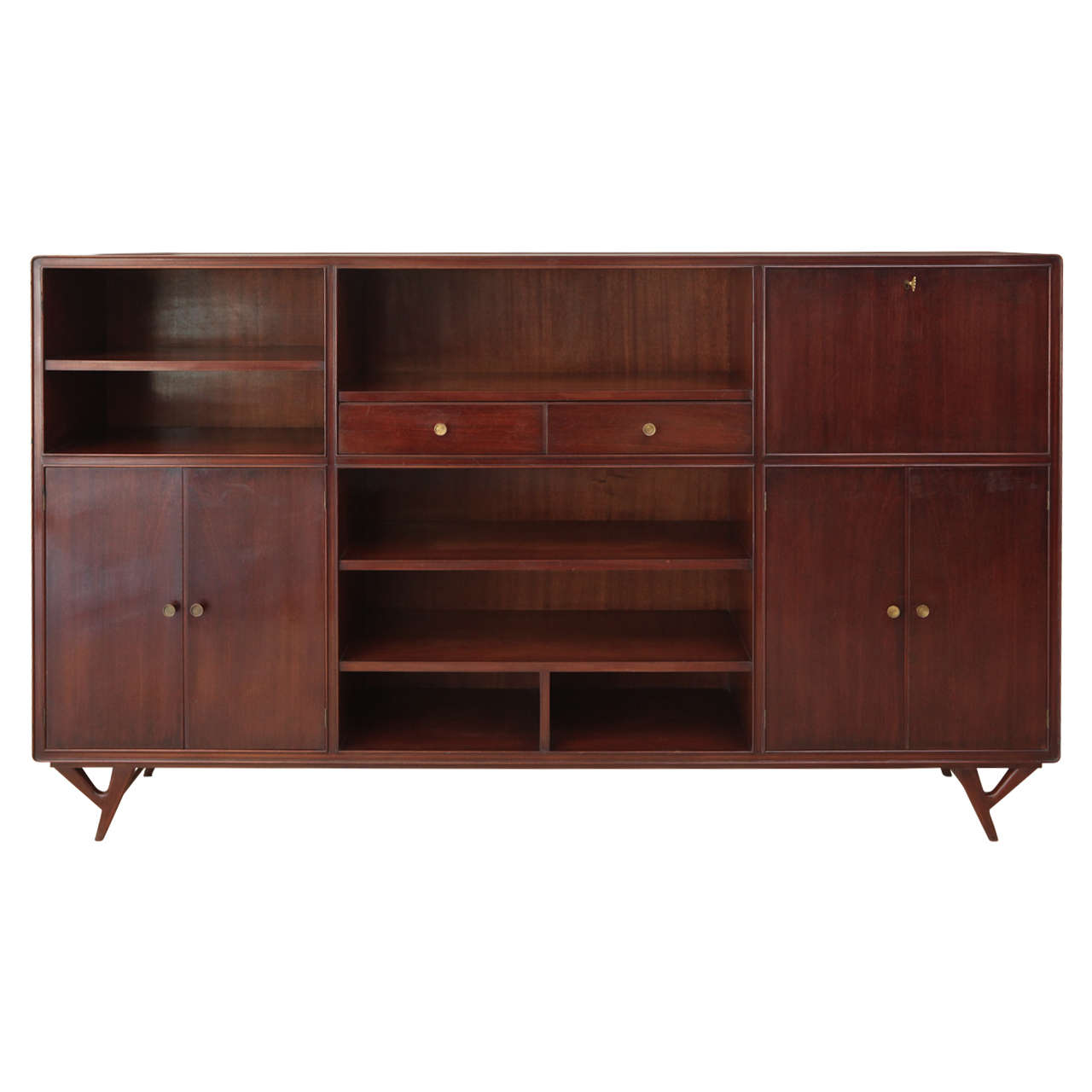 Italian Mid-Century Modern Mahogany Sideboard in the Manner of Ico Parisi