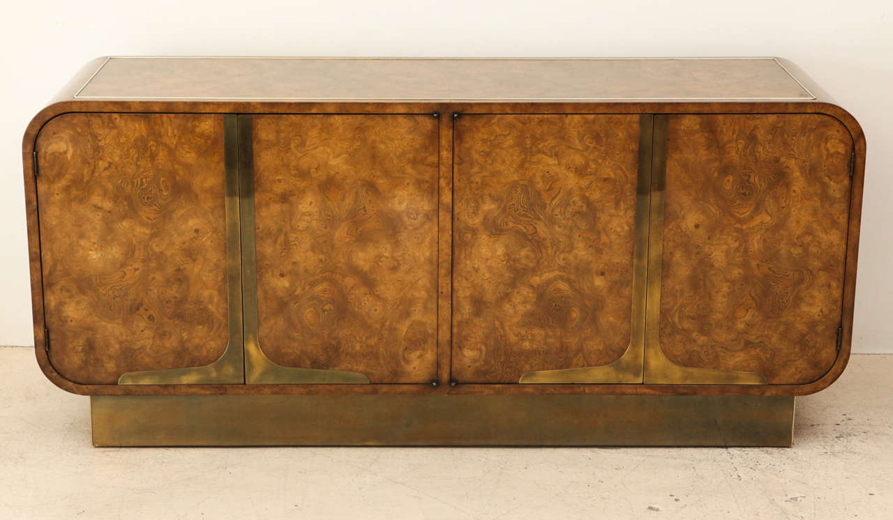 Burled elmwood cabinet by Mastercraft.