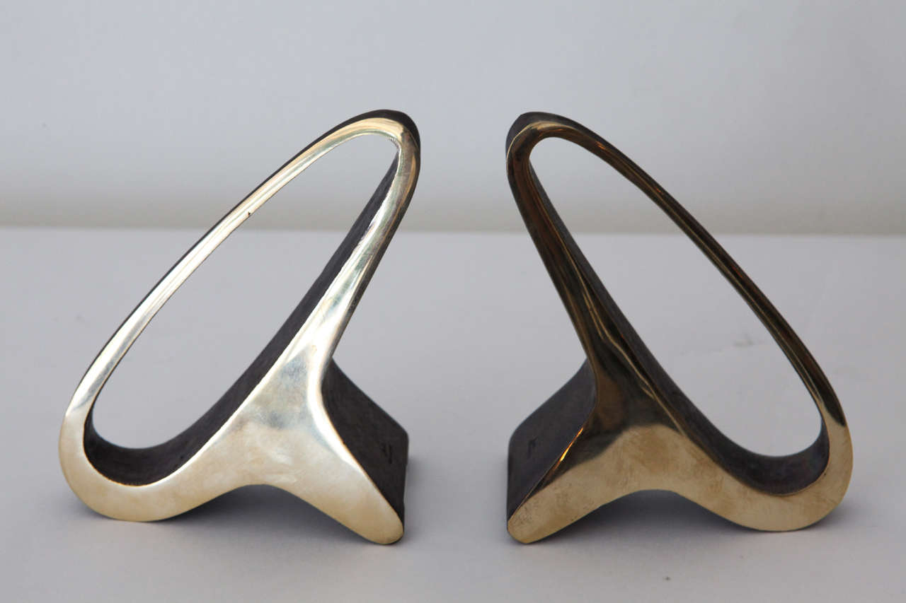 Assortment of Solid Brass Bookends by Carl Aubock 2