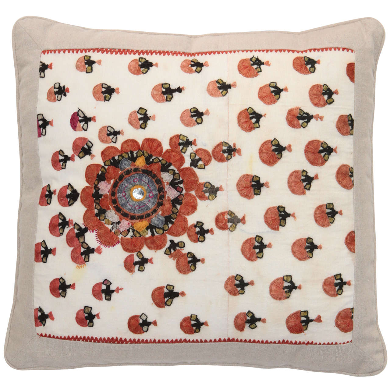 Antique Swat Valley Embroidery Pillow