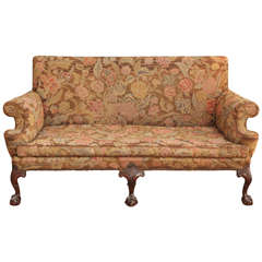 1920s Chippendale Style Settee with Needlepoint Upholstery