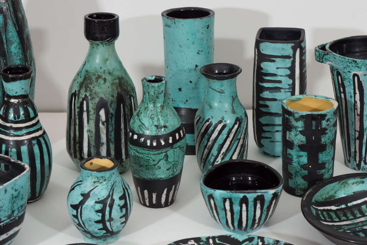 Turquoise Livia Gorka Ceramics In Excellent Condition In New York, NY