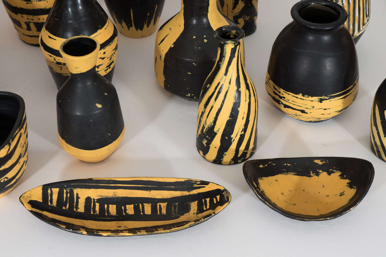 Hungarian Yellow and Black Livia Gorka Ceramics