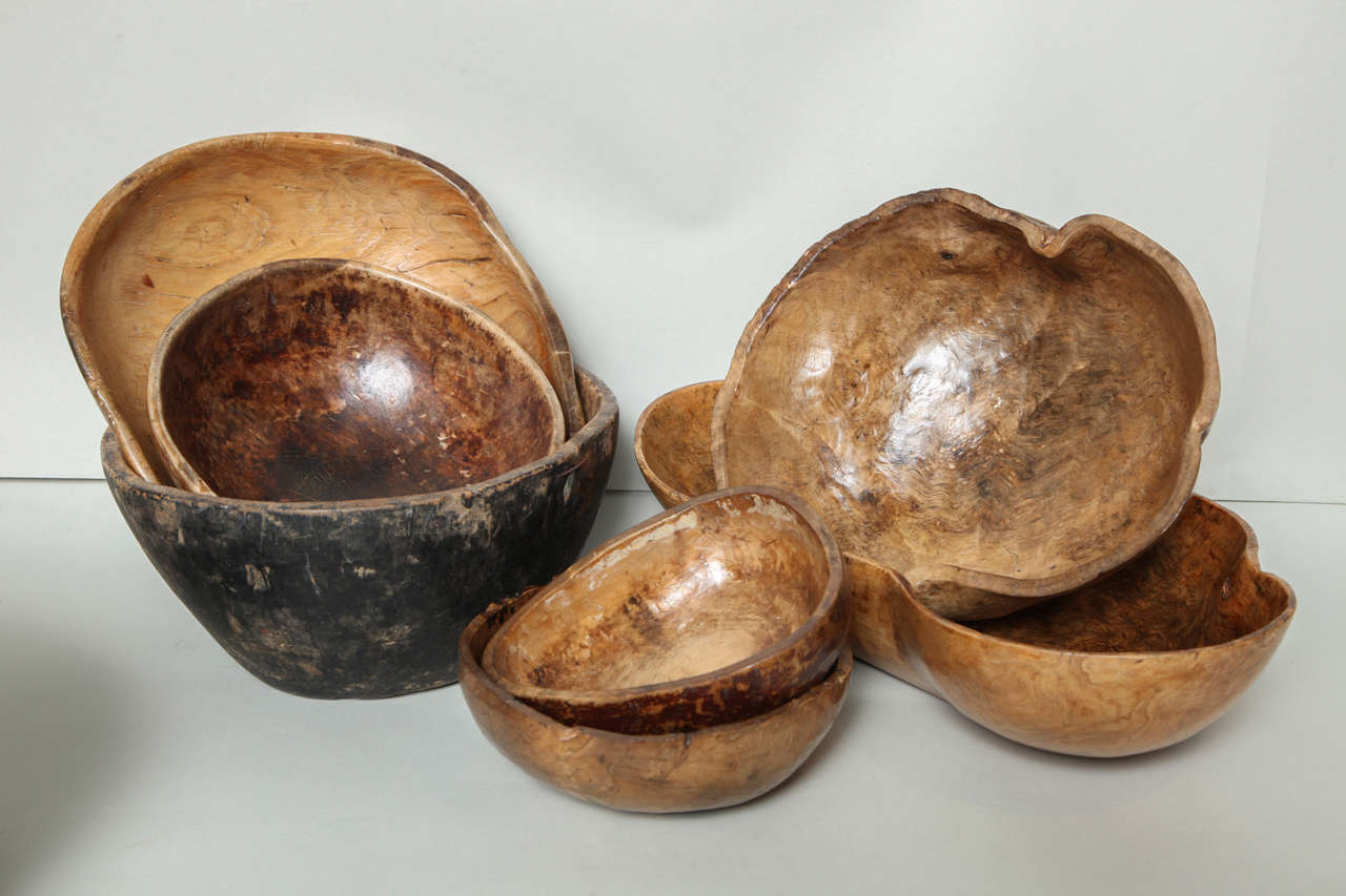 Collection of Swedish Burl Bowls 4