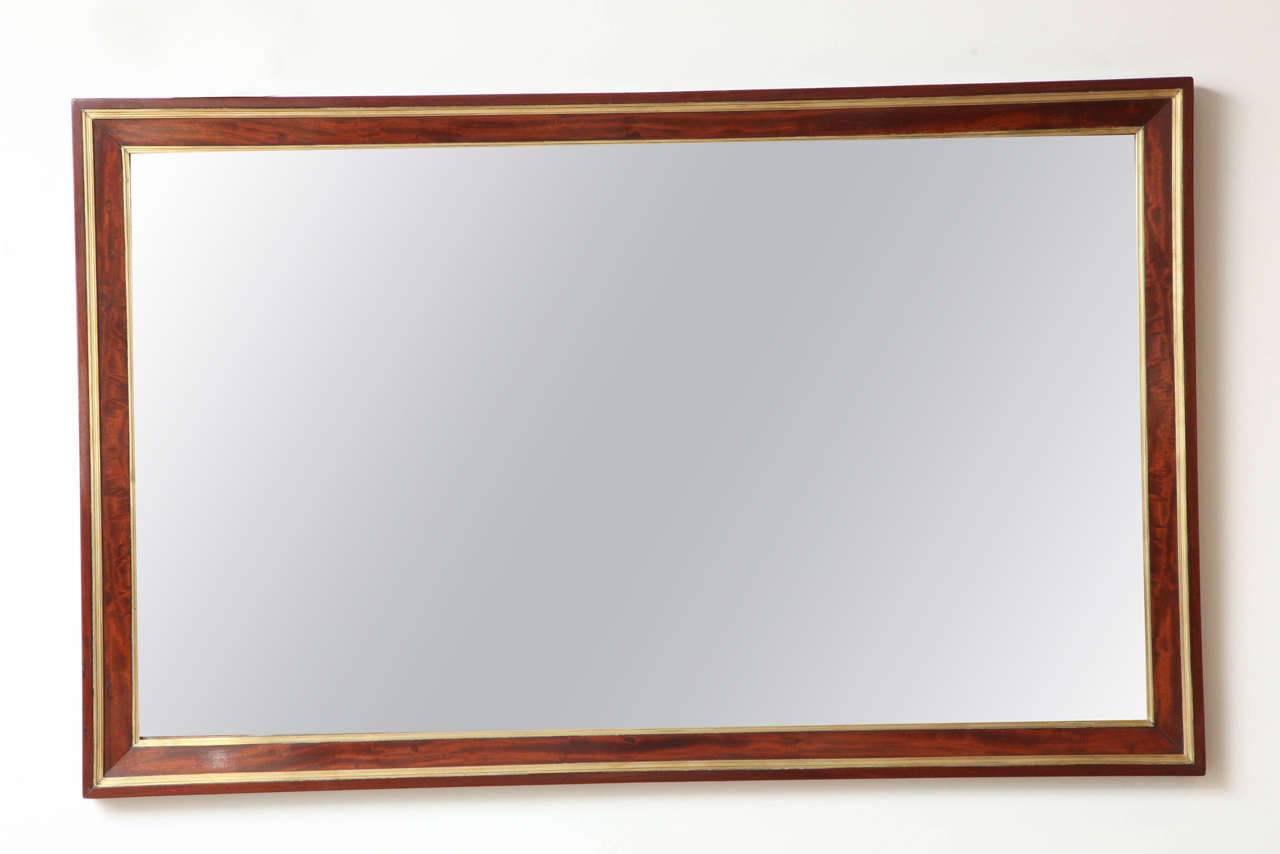 French Mahogany and Mounted Mirror