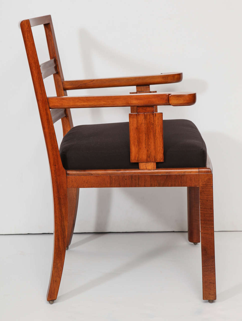 Mid-20th Century Swedish Walnut Armchair Attributed to Erik Chambert For Sale