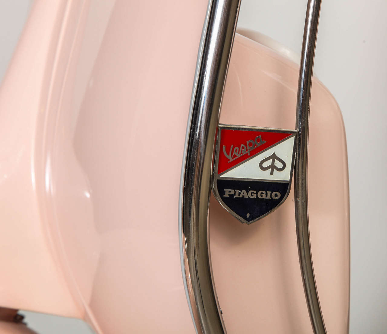 Fully Restored 1963 Pink with White Leather Vintage Italian, Piaggio Vespa In Excellent Condition In New York, NY